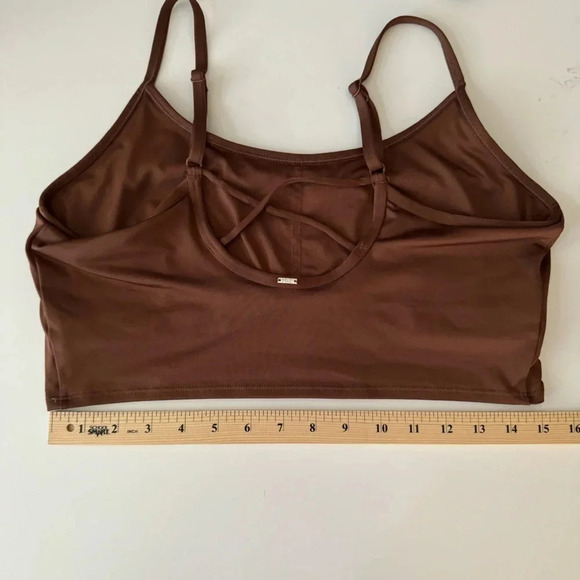 Pink Victoria’s Secret Copped Cami Tank with built in shelf bra Size large - Picture 3 of 8